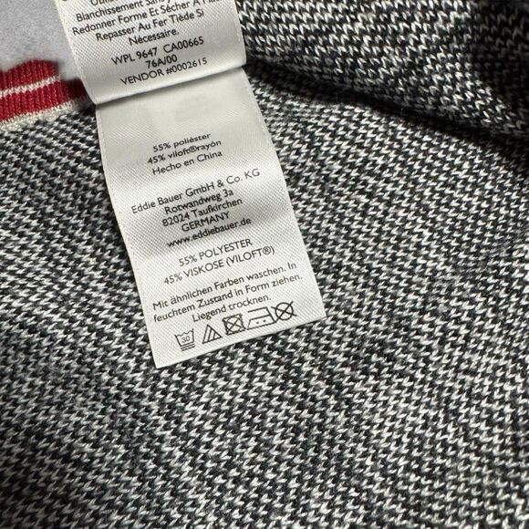 Eddie Bauer Womens Fair Isle Engage Quarter Zip Pullover Sweater XL Nordic Ski - Picture 9 of 9